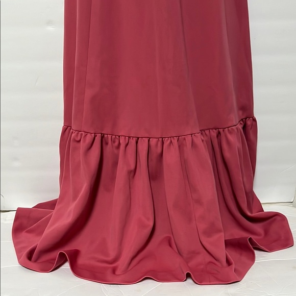 70s Pink and Cream Ruffled Tiered Maxi Dress - Picture 4 of 9